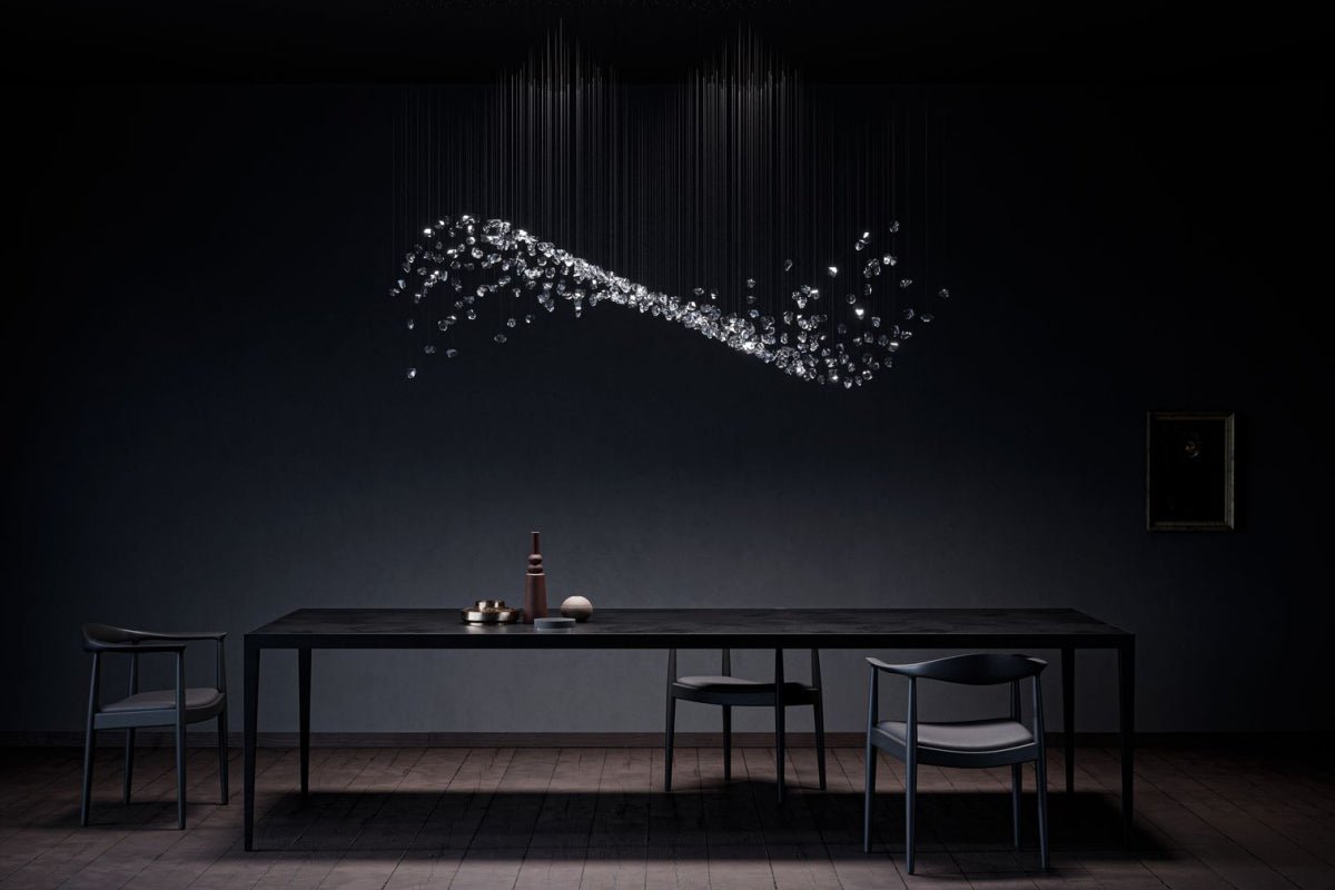Raw Crystal Chandelier | Customizable Designer Pendant Light