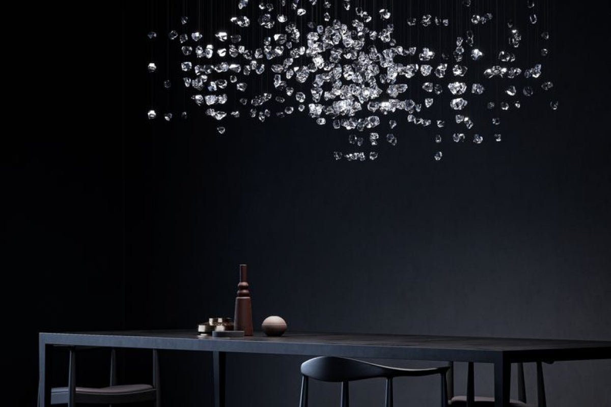 Raw Crystal Chandelier | Customizable Designer Pendant Light