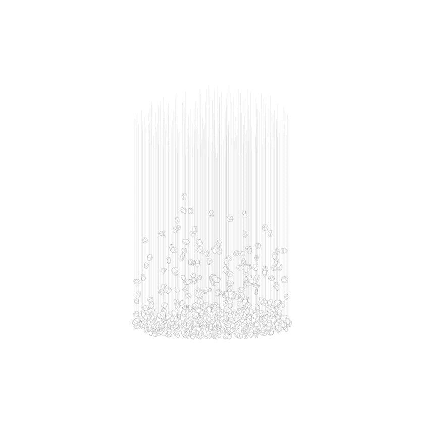 Raw Crystal Chandelier | Customizable Designer Pendant Light