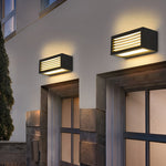 Rectangle Waterproof Led Black Modern Outdoor Wall Sconces Lighting