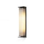Solar Outdoor Wall Light in Black Stainless Steel