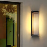 Solar Outdoor Wall Light in Black Stainless Steel