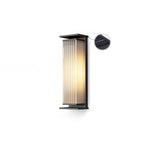 Solar Outdoor Wall Light in Black Stainless Steel