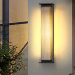 Solar Outdoor Wall Light in Black Stainless Steel