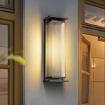 Solar Outdoor Wall Light in Black Stainless Steel