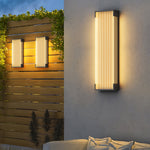 Luma Rectangular Solar Outdoor Wall Light in Black