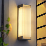 Luma Rectangular Solar Outdoor Wall Light in Black