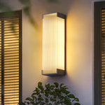 Luma Rectangular Solar Outdoor Wall Light in Black
