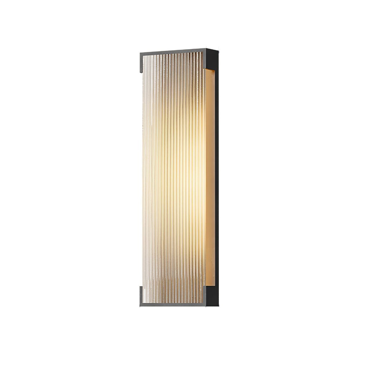 Luma Rectangular Solar Outdoor Wall Light in Black