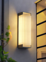 Luma Rectangular Solar Outdoor Wall Light in Black