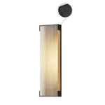 Luma Rectangular Solar Outdoor Wall Light in Black