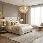 Regal Chain Chandelier – Art Deco Tiered Glass Pendant for Dining Room