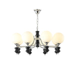Regal Orb Modern Glass Chandelier for Dining Room and Living Room