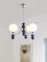 Regal Orb Modern Glass Chandelier for Dining Room and Living Room