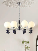 Regal Orb Modern Glass Chandelier for Dining Room and Living Room