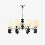 Regal Orb Modern Glass Chandelier for Dining Room and Living Room