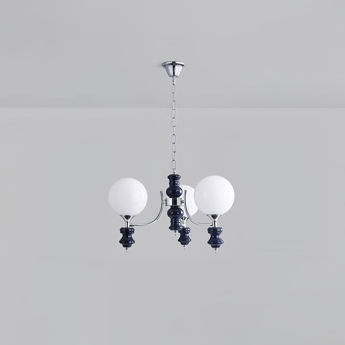 Regal Orb Modern Glass Chandelier for Dining Room and Living Room