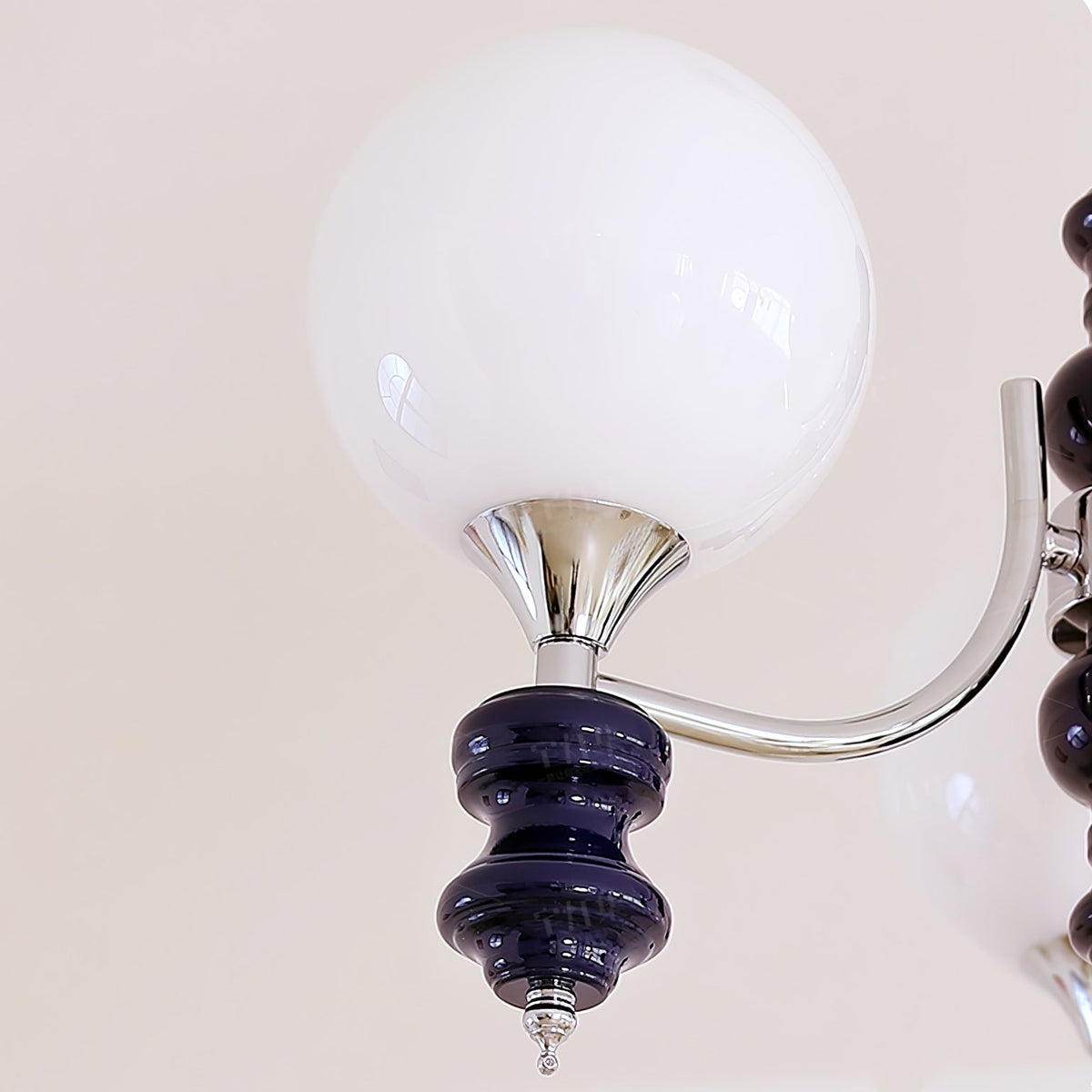 Regal Orb Modern Glass Chandelier for Dining Room and Living Room