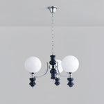 Regal Orb Modern Glass Chandelier for Dining Room and Living Room