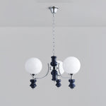 Regal Orb Modern Glass Chandelier for Dining Room and Living Room