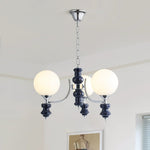 Regal Orb Modern Glass Chandelier for Dining Room and Living Room
