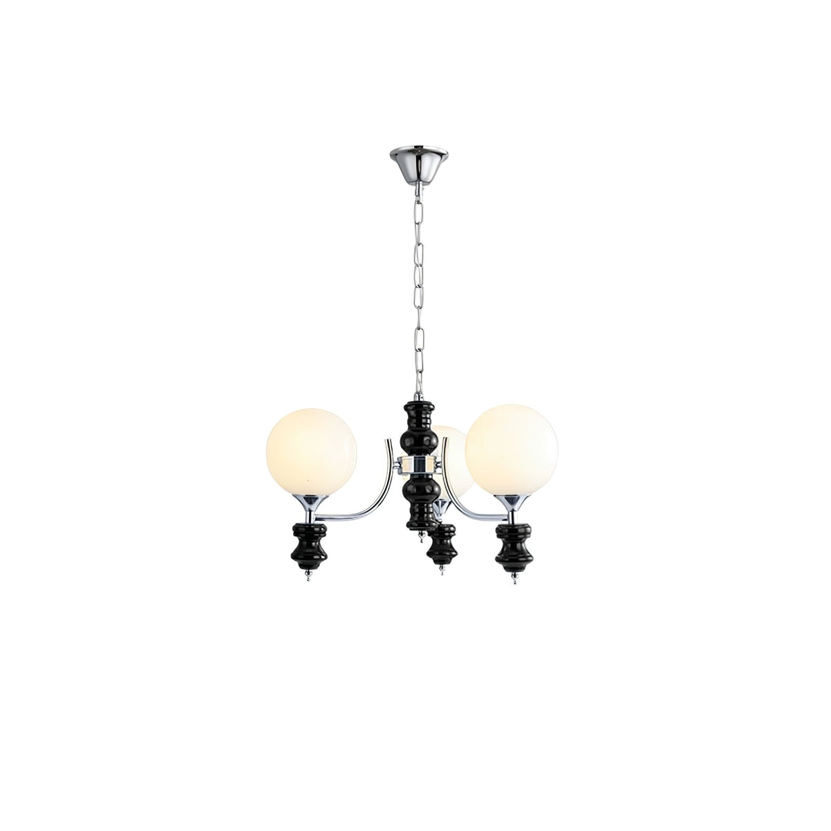 Regal Orb Modern Glass Chandelier for Dining Room and Living Room