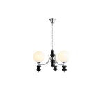 Regal Orb Modern Glass Chandelier for Dining Room and Living Room