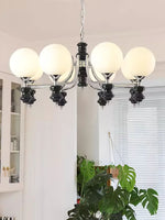 Regal Orb Modern Glass Chandelier for Dining Room and Living Room