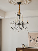 Regalia Crystal Chandelier with Brass and Pearl Accents for Elegant Interiors