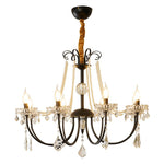 Regalia Crystal Chandelier with Brass and Pearl Accents for Elegant Interiors