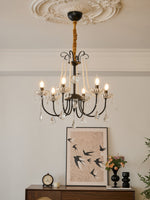 Regalia Crystal Chandelier with Brass and Pearl Accents for Elegant Interiors