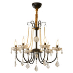 Regalia Crystal Chandelier with Brass and Pearl Accents for Elegant Interiors