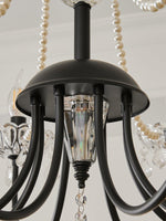 Regalia Crystal Chandelier with Brass and Pearl Accents for Elegant Interiors