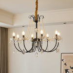 Regalia Crystal Chandelier with Brass and Pearl Accents for Elegant Interiors