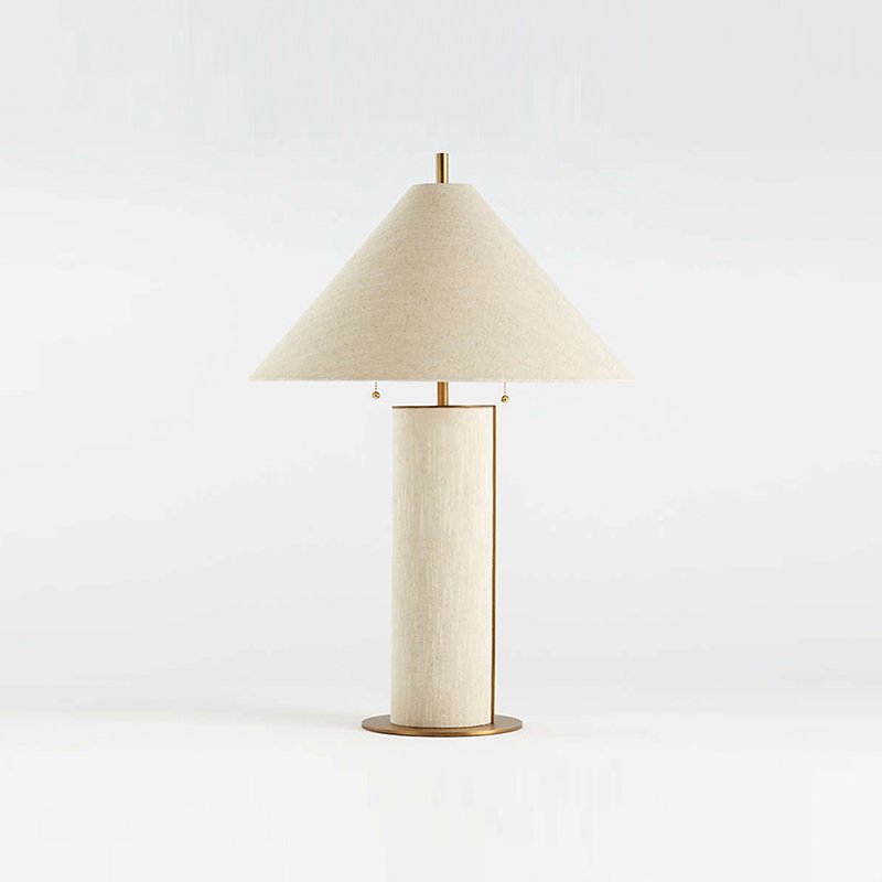 Remi Natural Linen Table Lamp