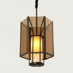 Remy Pendant Light in Black Iron with Alabaster Glass Shade
