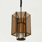Remy Pendant Light in Black Iron with Alabaster Glass Shade