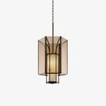 Remy Pendant Light in Black Iron with Alabaster Glass Shade