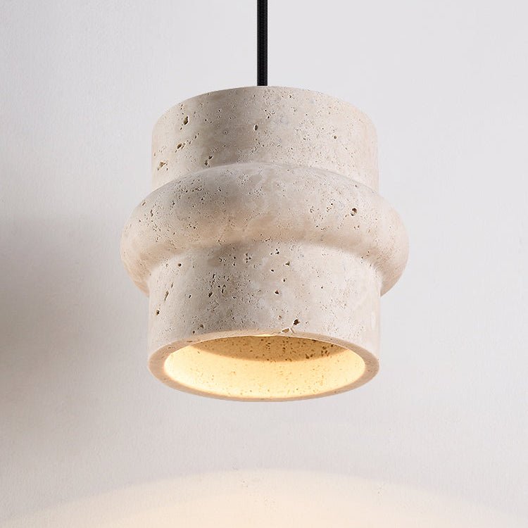 Renlo Travertine Pendant Light – Sculptural Stone Hanging Lamp for Dining & Living Spaces