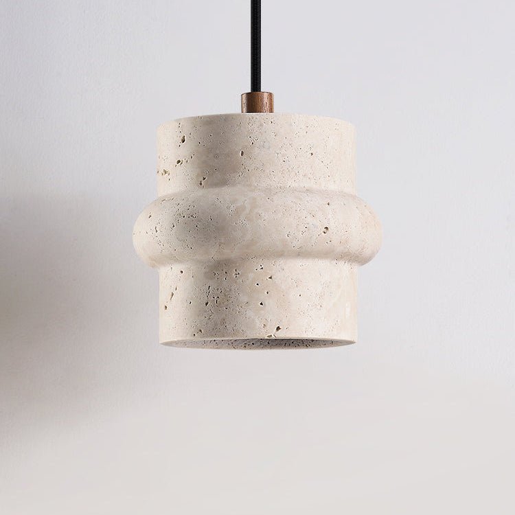 Renlo Travertine Pendant Light – Sculptural Stone Hanging Lamp for Dining & Living Spaces