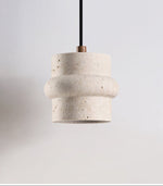 Renlo Travertine Pendant Light – Sculptural Stone Hanging Lamp for Dining & Living Spaces