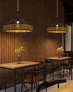 Artisan Hemp Rope Pendant Light with Iron Frame – Nordic Retro Ceiling Lamp