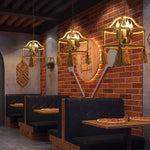 Artisan Hemp Rope Pendant Light with Iron Frame – Nordic Retro Ceiling Lamp