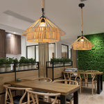 Artisan Hemp Rope Pendant Light with Iron Frame – Nordic Retro Ceiling Lamp