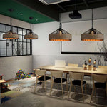 Artisan Hemp Rope Pendant Light with Iron Frame – Nordic Retro Ceiling Lamp