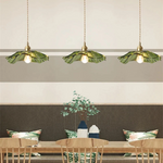 Retro Lotus Leaf Shape Glass Pendant Lamp