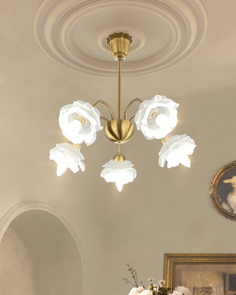Retro Pastoral Flower Chandelier
