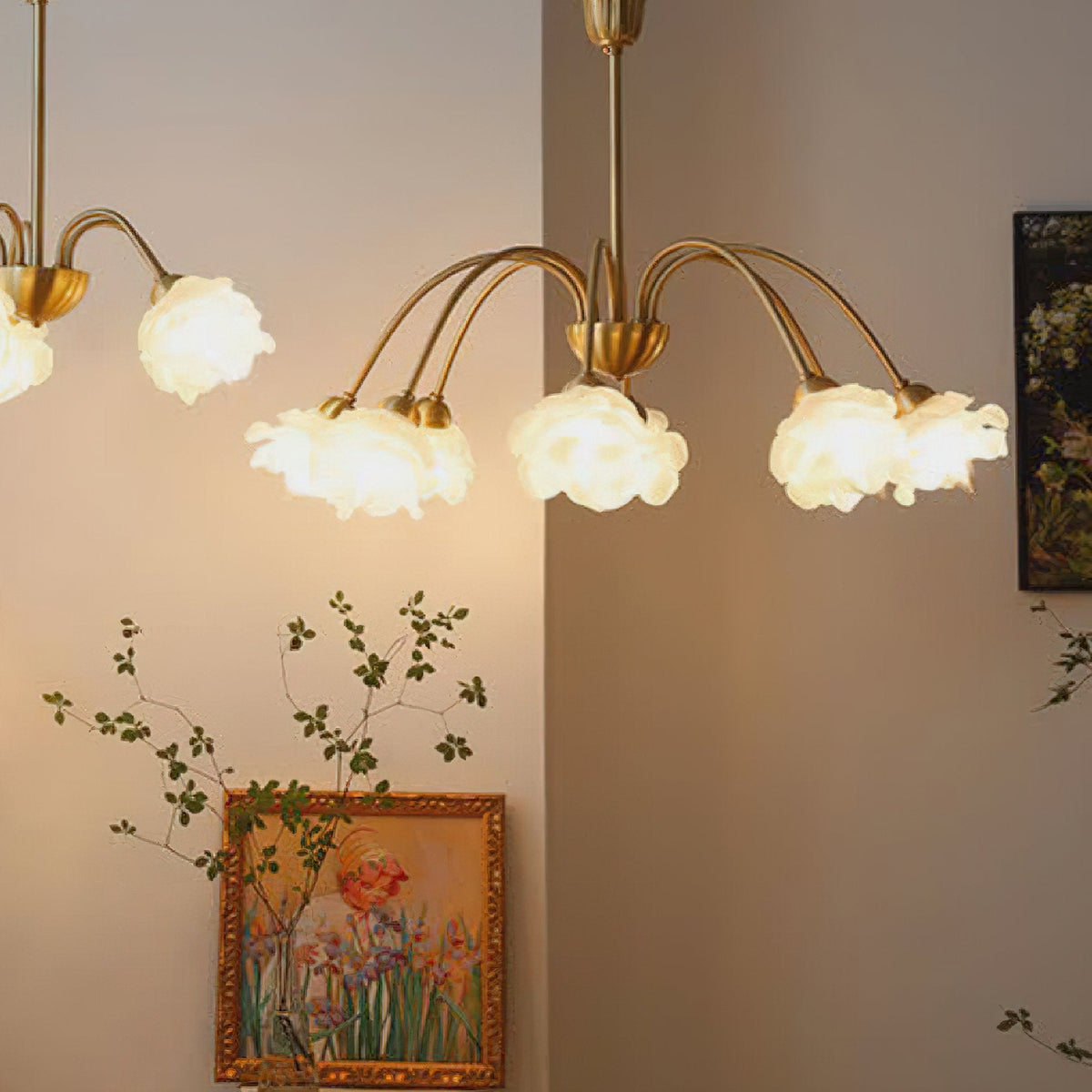Retro Pastoral Flower Chandelier