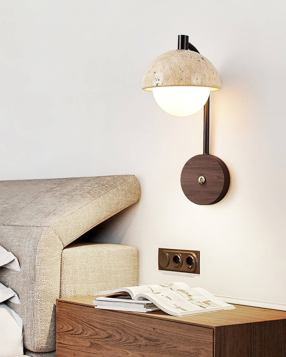 Retro Travertine Wall Lamp