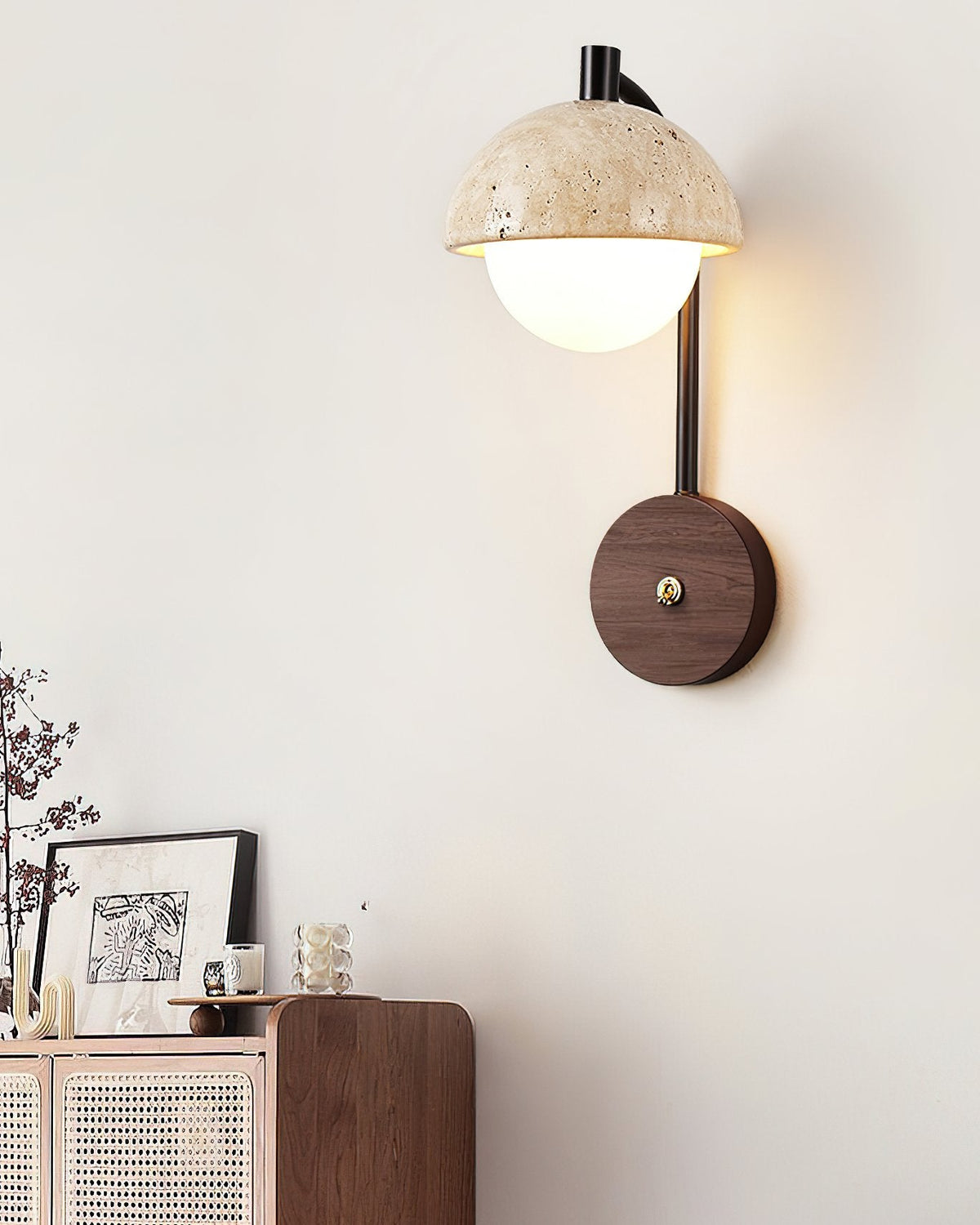Retro Travertine Wall Lamp